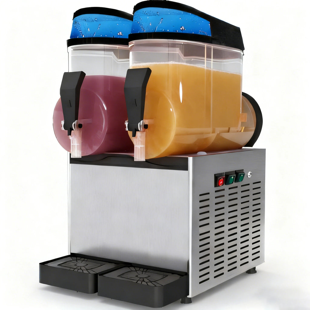 Máquina automática portátil de acero inoxidable para granizados, de bajo consumo energético, con capacidad de 24 litros, alta eficiencia, 1100 W, 12 kg/min.