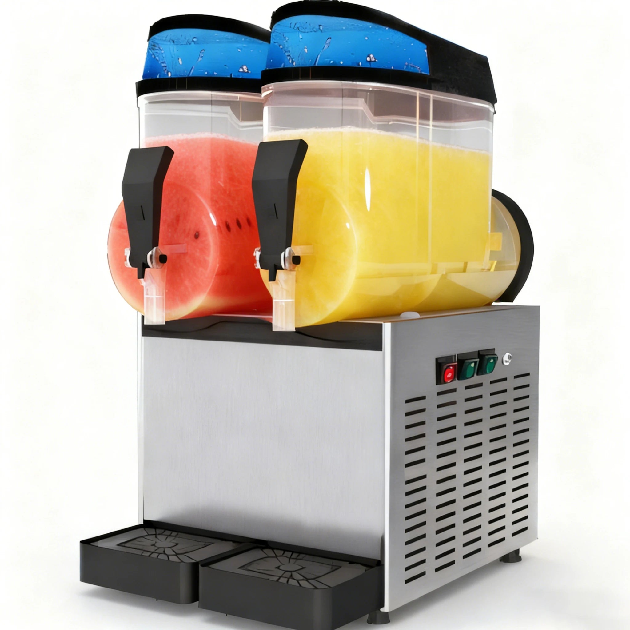 Máquina automática portátil de acero inoxidable para granizados, de bajo consumo energético, con capacidad de 24 litros, alta eficiencia, 1100 W, 12 kg/min.