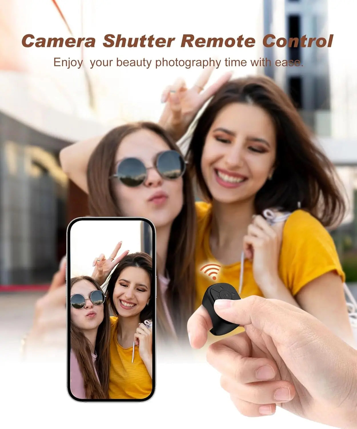 El control remoto Tiktok Scrolling Ring es adecuado para iPhone, iPad, Bluetooth Page Pass Ring Roller, función de control remoto para cámara, video corto y música, compatible con teléfonos iOS y Android.