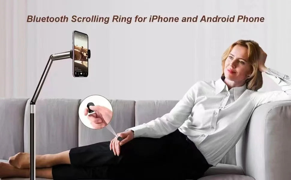 El control remoto Tiktok Scrolling Ring es adecuado para iPhone, iPad, Bluetooth Page Pass Ring Roller, función de control remoto para cámara, video corto y música, compatible con teléfonos iOS y Android.